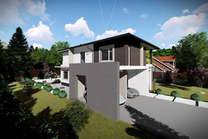 Constructie casa din caramida etaj garaj dublu zidarie 061 - ce design are casa la exterior poza 6 thumbnail