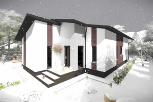 Constructie casa din caramida fara etaj 120 mp zidarie 042 - casa fatade exterior poza 8 thumbnail
