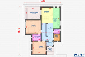Constructie casa din caramida fara etaj 120 mp zidarie 042 - proiect de casa thumbnail