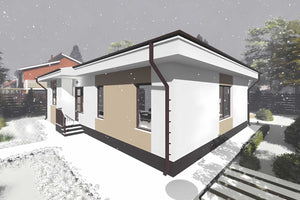 Constructie casa din caramida moderna cu 3 camere de zidarie - cum arata casa la exterior imagine 9 thumbnail