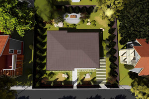 Constructie casa din caramida moderna cu 3 camere de zidarie - cum arata acoperisul imagine 13 thumbnail