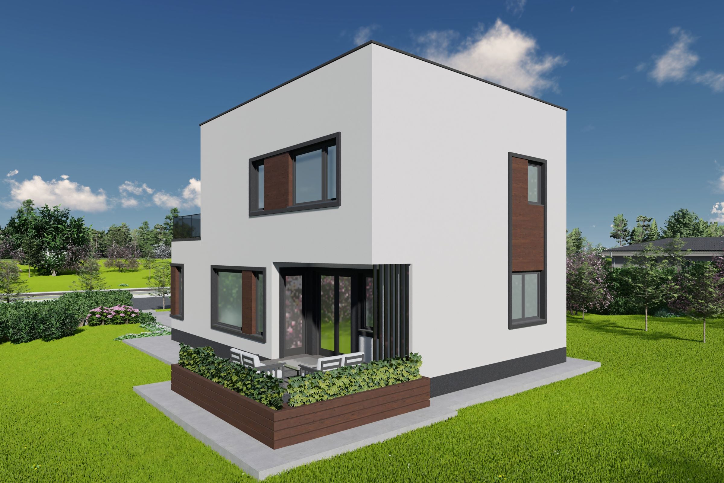 Constructie casa din zidarie bca cu etaj 3 dormitoare 170 mp - design casa minimalista imagine 7