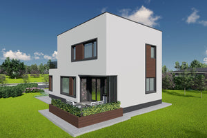 Constructie casa din zidarie bca cu etaj 3 dormitoare 170 mp - design casa minimalista imagine 7 thumbnail