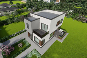 Constructie casa din zidarie bca cu etaj 3 dormitoare 170 mp - design casa minimalista imagine 18 thumbnail
