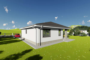 Constructie casa din zidarie bca cu terasa de 120 mp 117-122 - casa moderna imagine 10 thumbnail
