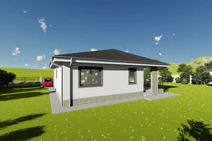 Constructie casa din zidarie bca cu terasa de 120 mp 117-122 - casa moderna imagine 11 thumbnail