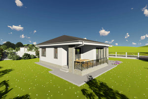 Constructie casa din zidarie bca cu terasa de 120 mp 117-122 - casa moderna imagine 15 thumbnail