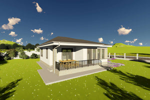 Constructie casa din zidarie bca cu terasa de 120 mp 117-122 - casa moderna imagine 16 thumbnail
