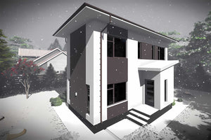 Constructie casa din zidarie cu un etaj de 120 metri 123-076 - fatada constructie poza 8 thumbnail