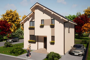 Constructie casa din zidarie de 190 mp pe 2 nivele 190-114 - fatade casa foto 6 thumbnail
