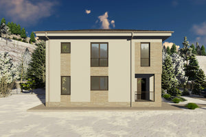Constructie casa din zidarie de caramida 150mp 3 dormitoare - casa cu etaj dreptunghiulara 06 thumbnail
