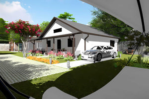 Constructie casa din zidarie stil traditional fara etaj 036 -  design exterior 3d casa imagine 4 thumbnail