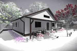 Constructie casa din zidarie stil traditional fara etaj 036 -  design exterior 3d casa imagine 9 thumbnail