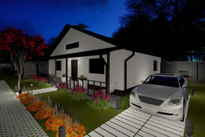 Constructie casa din zidarie stil traditional fara etaj 036 -  design exterior 3d casa imagine 11 thumbnail