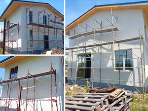 Constructie casa fatade finalizate cu tencuiala decorativa de exterior thumbnail