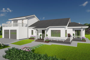 Constructie casa in stil american pe 2 nivele din zidarie model poza 2 thumbnail