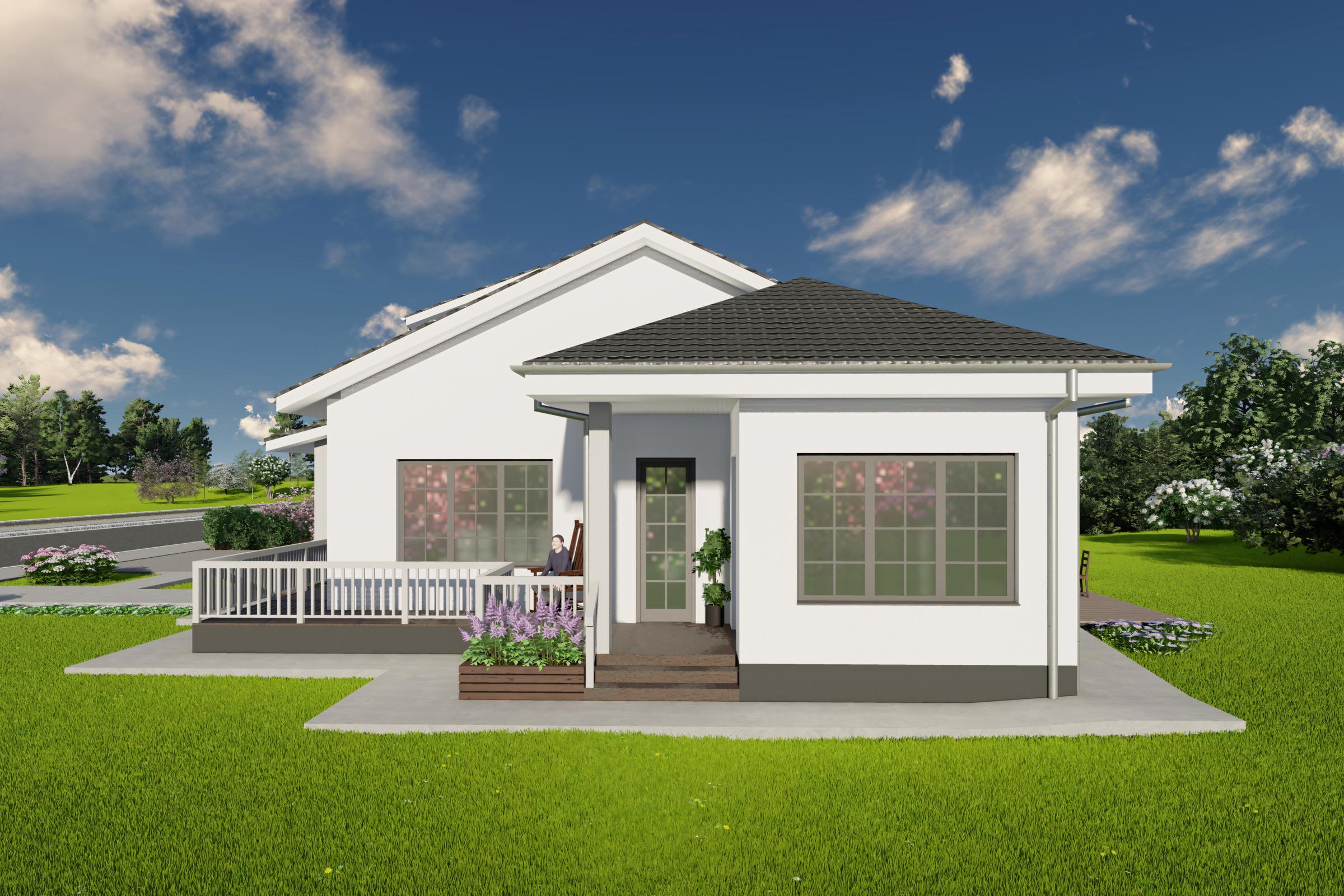 Constructie casa in stil american pe 2 nivele din zidarie model poza 7