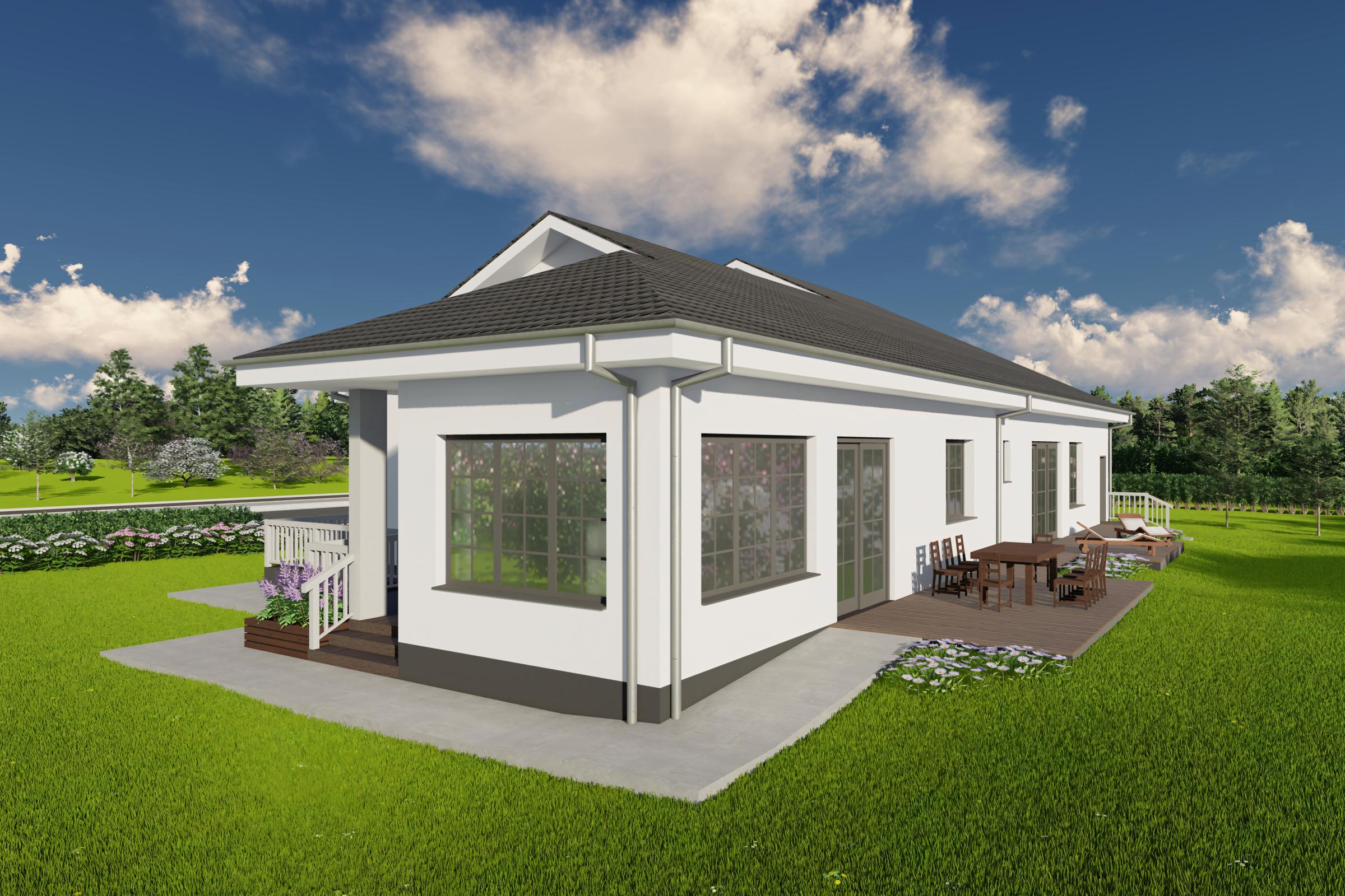 Constructie casa in stil american pe 2 nivele din zidarie model poza 8