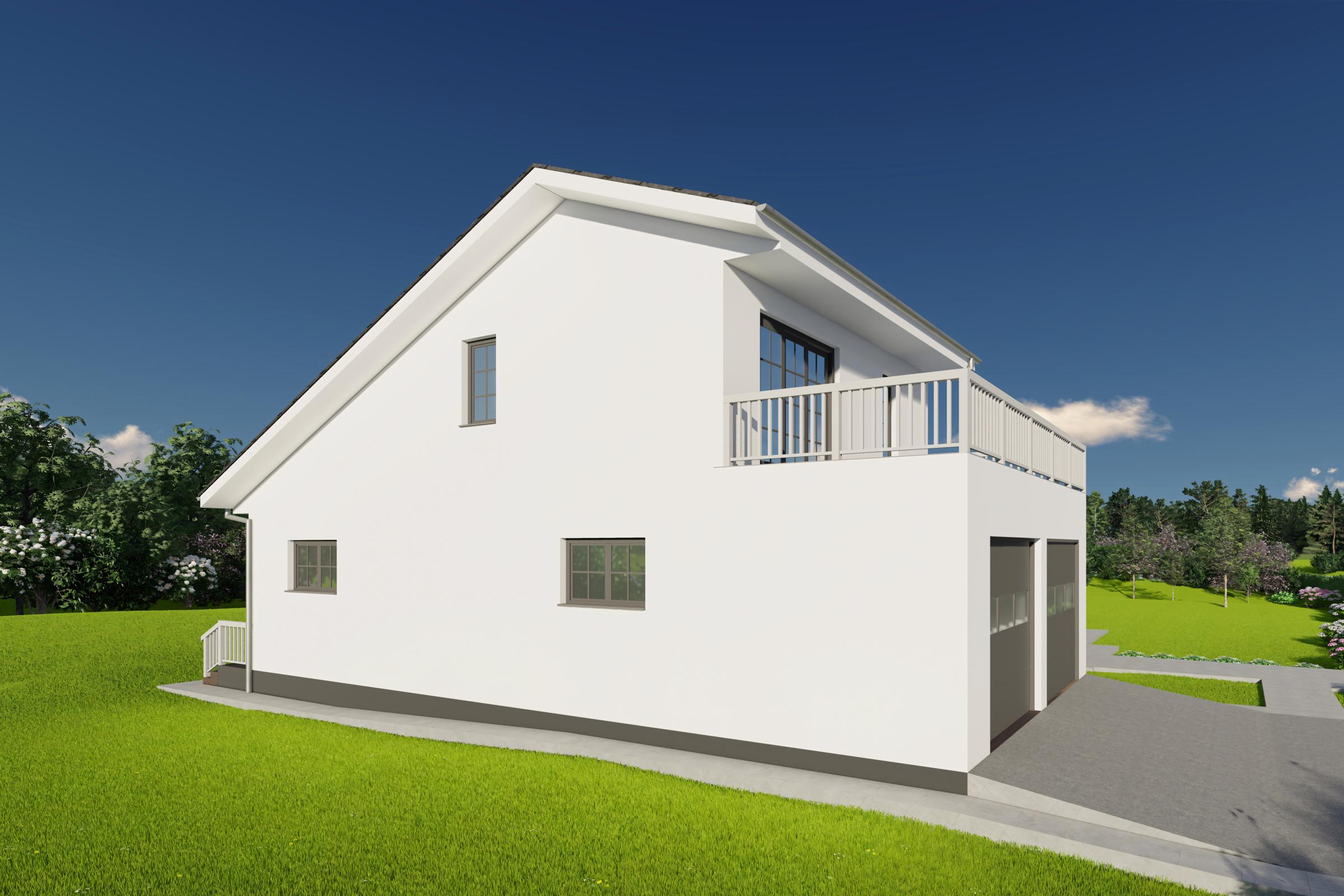 Constructie casa in stil american pe 2 nivele din zidarie model poza 11