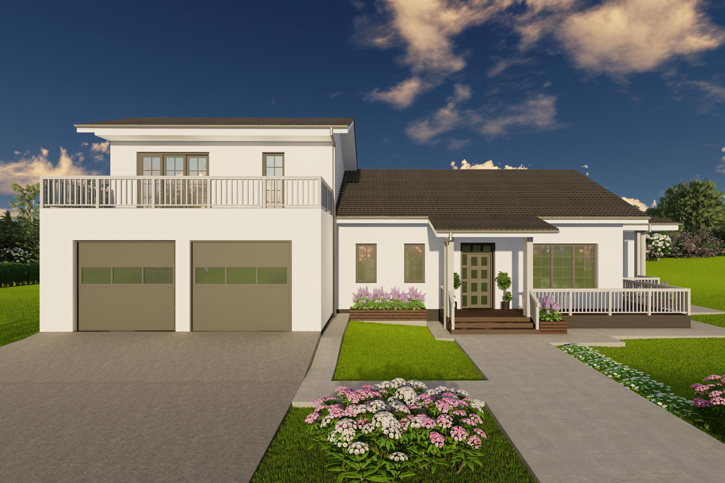 Constructie casa in stil american pe 2 nivele din zidarie model poza 13
