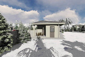 Constructie casa la calcan zidarie de caramida 2 camere 88mp - design casa cu teren ingust imagine 19 thumbnail