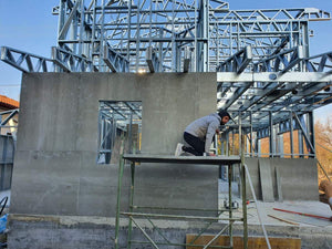 Constructie casa metalica placare exterioara cu fibrociment si vata bazaltica thumbnail