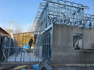 Constructie casa metalica placare exterioara cu fibrociment si vata bazaltica thumbnail