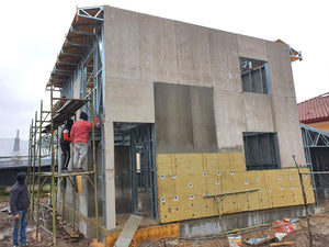Constructie casa metalica placare exterioara cu fibrociment si vata bazaltica thumbnail