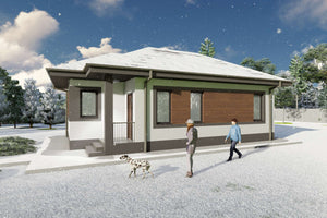 Constructie casa mica din caramida pe 1 nivel zidarie 83-129 - aspect exterior imagine 5 thumbnail