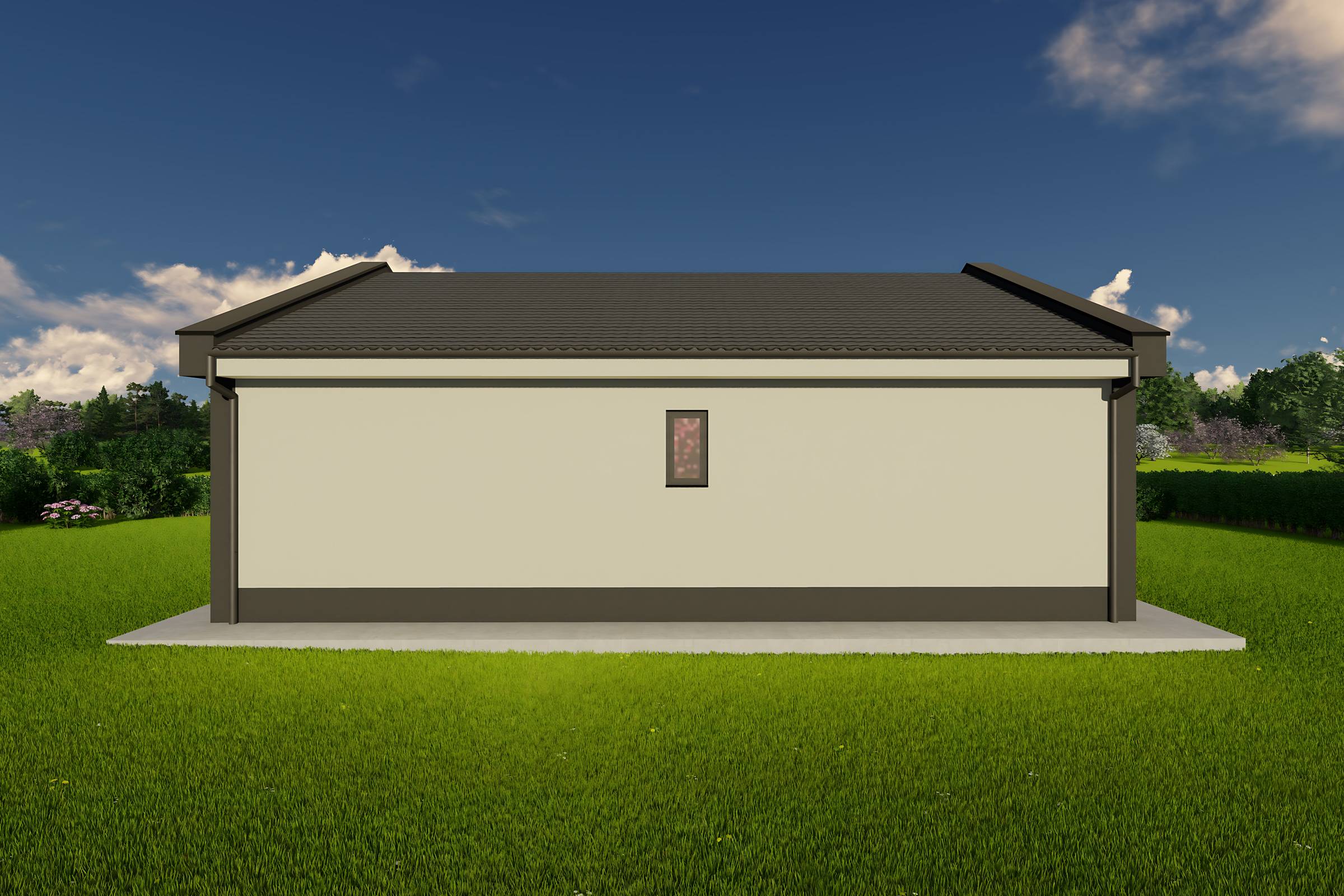 Design constructie casa parter 120mp zidarie din bca cu 3 camere imagine 7