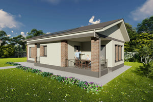 Constructie casa parter 2 dormitoare din zidarie bca 115mp - designul exterior al casei poza 6 thumbnail