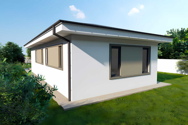 Constructie casa parter 3 camere si 2 bai zidarie 110 mp 112 - imagine din exterior a casei 7