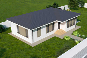 Constructie casa parter 3 camere si 2 bai zidarie 110 mp 112 - imagine din exterior a casei 9 thumbnail