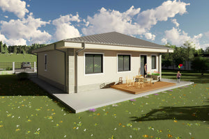 Constructie casa zidarie 4 camere 120 mp bca sau caramida - imagine exterioara casa poza 7 thumbnail