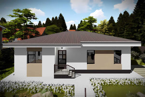 Constructie casa zidarie BCA 120 mp fara etaj 120-083 - designul casei imagine 4 thumbnail
