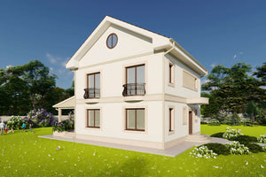 Constructie casa zidarie caramida cu etaj si mansarda 270 mp - fatadele casei poza 3 thumbnail
