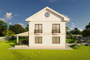 Constructie casa zidarie caramida cu etaj si mansarda 270 mp - fatadele casei poza 5 thumbnail