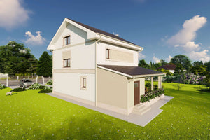 Constructie casa zidarie caramida cu etaj si mansarda 270 mp - fatadele casei poza 10 thumbnail