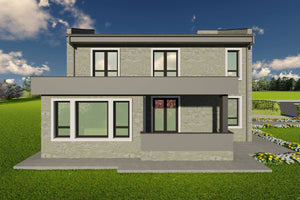 Constructie casa zidarie de bca cu etaj si 5 camere 240 mp - casa cu placari ceramice gri imagine 7 thumbnail