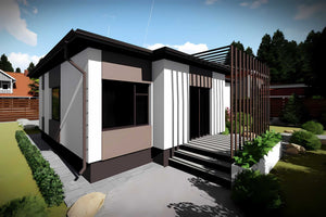 Constructie casa zidarie din caramida 100 mp 3 camere 2 bai - exterior casa poza 3 thumbnail