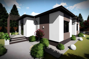 Constructie casa zidarie din caramida 100 mp 3 camere 2 bai - exterior casa poza 4 thumbnail