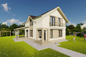 Constructie casa zidarie din caramida cu etaj 200mp 212-127 - design casa moderna imagine 3 thumbnail