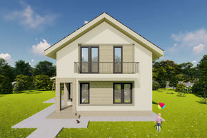 Constructie casa zidarie din caramida cu etaj 200mp 212-127 - design casa moderna imagine 5 thumbnail
