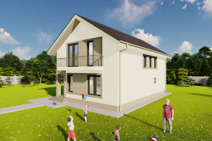 Constructie casa zidarie din caramida cu etaj 200mp 212-127 - design casa moderna imagine 7 thumbnail
