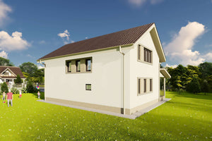 Constructie casa zidarie din caramida cu etaj 200mp 212-127 - design casa moderna imagine 9 thumbnail