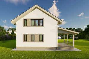 Constructie casa zidarie din caramida cu etaj 200mp 212-127 - design casa moderna imagine 11 thumbnail