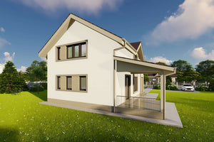 Constructie casa zidarie din caramida cu etaj 200mp 212-127 - design casa moderna imagine 12 thumbnail