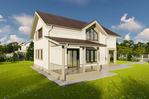 Constructie casa zidarie din caramida cu etaj 200mp 212-127 - design casa moderna imagine 13 thumbnail