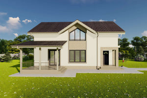 Constructie casa zidarie din caramida cu etaj 200mp 212-127 - design casa moderna imagine 14 thumbnail