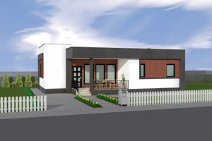 Constructie casa zidarie din caramida la 100 mp 2 dormitoare - design casa stil mediteranean imagine 2 thumbnail